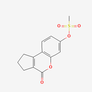 molecular formula C13H12O5S B5098653 4-oxo-1,2,3,4-tetrahydrocyclopenta[c]chromen-7-yl methanesulfonate 