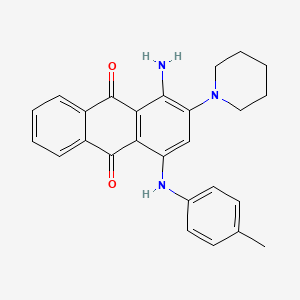 1-amino-4-[(4-methylphenyl)amino]-2-(1-piperidinyl)anthra-9,10-quinone