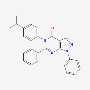 5-(4-isopropylphenyl)-1,6-diphenyl-1,5-dihydro-4H-pyrazolo[3,4-d]pyrimidin-4-one