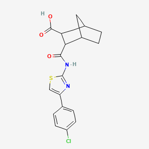 molecular formula C18H17ClN2O3S B5098686 3-({[4-(4-chlorophenyl)-1,3-thiazol-2-yl]amino}carbonyl)bicyclo[2.2.1]heptane-2-carboxylic acid 