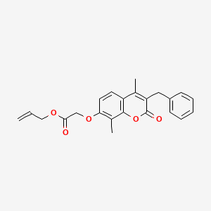 PROP-2-EN-1-YL 2-[(3-BENZYL-4,8-DIMETHYL-2-OXO-2H-CHROMEN-7-YL)OXY]ACETATE