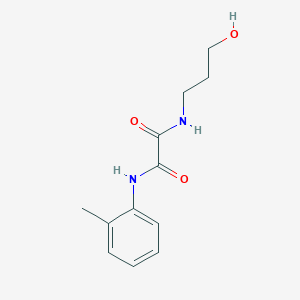 molecular formula C12H16N2O3 B5098757 N-(3-hydroxypropyl)-N'-(2-methylphenyl)ethanediamide 