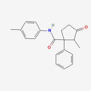 molecular formula C20H21NO2 B5098772 2-methyl-N-(4-methylphenyl)-3-oxo-1-phenylcyclopentanecarboxamide 