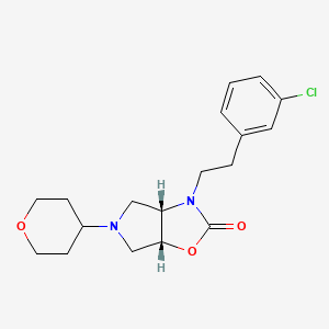 (3aS*,6aR*)-3-[2-(3-chlorophenyl)ethyl]-5-(tetrahydro-2H-pyran-4-yl)hexahydro-2H-pyrrolo[3,4-d][1,3]oxazol-2-one