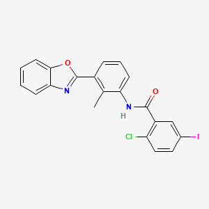 N-[3-(1,3-benzoxazol-2-yl)-2-methylphenyl]-2-chloro-5-iodobenzamide