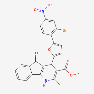 molecular formula C25H17BrN2O6 B5098813 methyl 4-[5-(2-bromo-4-nitrophenyl)-2-furyl]-2-methyl-5-oxo-4,5-dihydro-1H-indeno[1,2-b]pyridine-3-carboxylate 