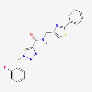 molecular formula C20H16FN5OS B5098886 1-(2-fluorobenzyl)-N-[(2-phenyl-1,3-thiazol-4-yl)methyl]-1H-1,2,3-triazole-4-carboxamide 