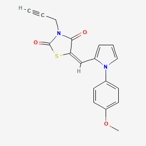 molecular formula C18H14N2O3S B5098898 5-{[1-(4-methoxyphenyl)-1H-pyrrol-2-yl]methylene}-3-(2-propyn-1-yl)-1,3-thiazolidine-2,4-dione 