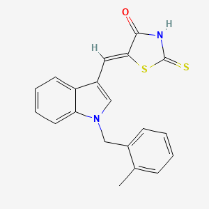 molecular formula C20H16N2OS2 B5098899 5-{[1-(2-methylbenzyl)-1H-indol-3-yl]methylene}-2-thioxo-1,3-thiazolidin-4-one 