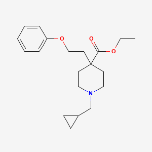 molecular formula C20H29NO3 B5098900 ethyl 1-(cyclopropylmethyl)-4-(2-phenoxyethyl)-4-piperidinecarboxylate 