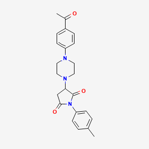 3-[4-(4-acetylphenyl)-1-piperazinyl]-1-(4-methylphenyl)-2,5-pyrrolidinedione