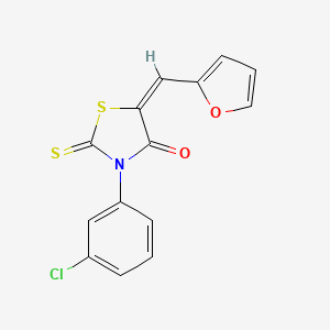 3-(3-chlorophenyl)-5-(2-furylmethylene)-2-thioxo-1,3-thiazolidin-4-one