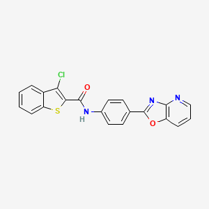 3-chloro-N-[4-([1,3]oxazolo[4,5-b]pyridin-2-yl)phenyl]-1-benzothiophene-2-carboxamide