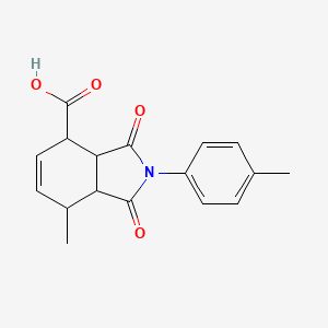 molecular formula C17H17NO4 B5098932 7-methyl-2-(4-methylphenyl)-1,3-dioxo-2,3,3a,4,7,7a-hexahydro-1H-isoindole-4-carboxylic acid CAS No. 1212341-68-8