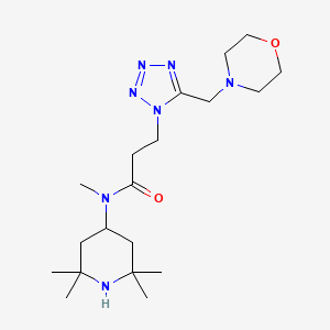 N-methyl-3-[5-(4-morpholinylmethyl)-1H-tetrazol-1-yl]-N-(2,2,6,6-tetramethyl-4-piperidinyl)propanamide