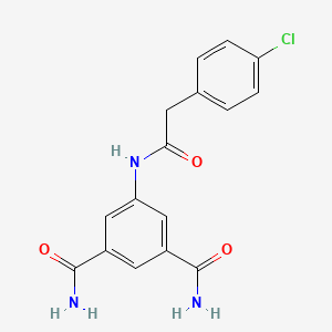 molecular formula C16H14ClN3O3 B5098985 5-{[(4-chlorophenyl)acetyl]amino}isophthalamide 