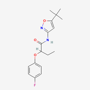 molecular formula C17H21FN2O3 B5099008 N-(5-tert-butyl-3-isoxazolyl)-2-(4-fluorophenoxy)butanamide 