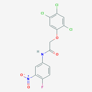 molecular formula C14H8Cl3FN2O4 B5099016 N-(4-fluoro-3-nitrophenyl)-2-(2,4,5-trichlorophenoxy)acetamide 