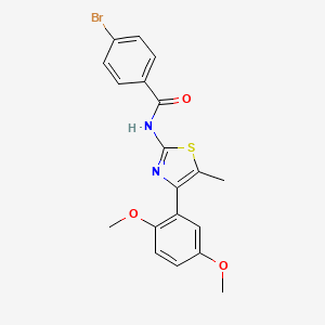 4-bromo-N-[4-(2,5-dimethoxyphenyl)-5-methyl-1,3-thiazol-2-yl]benzamide