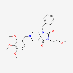 1-benzyl-3-(2-methoxyethyl)-8-(2,3,4-trimethoxybenzyl)-1,3,8-triazaspiro[4.5]decane-2,4-dione