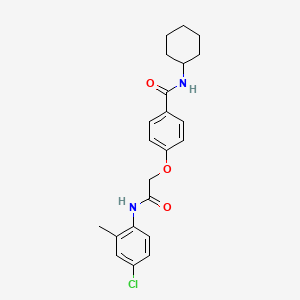 molecular formula C22H25ClN2O3 B5099056 4-[2-(4-chloro-2-methylanilino)-2-oxoethoxy]-N-cyclohexylbenzamide 