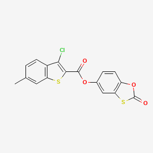 2-oxo-1,3-benzoxathiol-5-yl 3-chloro-6-methyl-1-benzothiophene-2-carboxylate