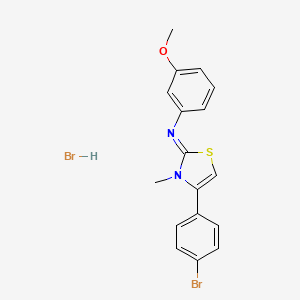 molecular formula C17H16Br2N2OS B5099083 N-[4-(4-bromophenyl)-3-methyl-1,3-thiazol-2(3H)-ylidene]-3-methoxyaniline hydrobromide 