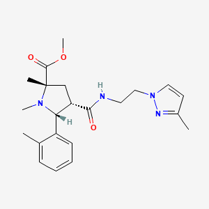 methyl (2S,4S,5R)-1,2-dimethyl-5-(2-methylphenyl)-4-[2-(3-methylpyrazol-1-yl)ethylcarbamoyl]pyrrolidine-2-carboxylate