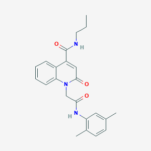 molecular formula C23H25N3O3 B5099114 1-{2-[(2,5-dimethylphenyl)amino]-2-oxoethyl}-2-oxo-N-propyl-1,2-dihydro-4-quinolinecarboxamide 