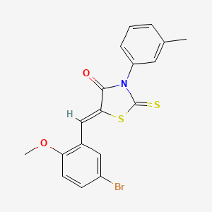 5-(5-bromo-2-methoxybenzylidene)-3-(3-methylphenyl)-2-thioxo-1,3-thiazolidin-4-one