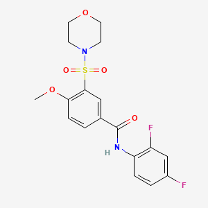 N-(2,4-difluorophenyl)-4-methoxy-3-(4-morpholinylsulfonyl)benzamide