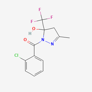 1-(2-chlorobenzoyl)-3-methyl-5-(trifluoromethyl)-4,5-dihydro-1H-pyrazol-5-ol