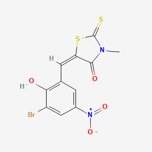 5-(3-bromo-2-hydroxy-5-nitrobenzylidene)-3-methyl-2-thioxo-1,3-thiazolidin-4-one