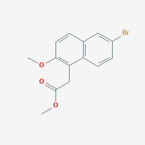 molecular formula C14H13BrO3 B5099222 methyl (6-bromo-2-methoxy-1-naphthyl)acetate 