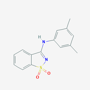 molecular formula C15H14N2O2S B509928 N-(3,5-dimethylphenyl)-1,2-benzothiazol-3-amine 1,1-dioxide CAS No. 496038-18-7