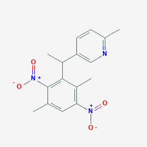 molecular formula C16H17N3O4 B5099303 5-[1-(2,5-dimethyl-3,6-dinitrophenyl)ethyl]-2-methylpyridine 