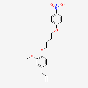 molecular formula C20H23NO5 B5099304 2-Methoxy-1-[4-(4-nitrophenoxy)butoxy]-4-prop-2-enylbenzene 