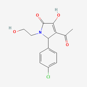 4-acetyl-5-(4-chlorophenyl)-3-hydroxy-1-(2-hydroxyethyl)-1,5-dihydro-2H-pyrrol-2-one