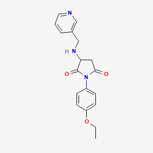 molecular formula C18H19N3O3 B5099345 1-(4-ETHOXYPHENYL)-3-{[(PYRIDIN-3-YL)METHYL]AMINO}PYRROLIDINE-2,5-DIONE 