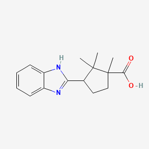 3-(1H-Benzo[d]imidazol-2-yl)-1,2,2-trimethylcyclopentanecarboxylic acid