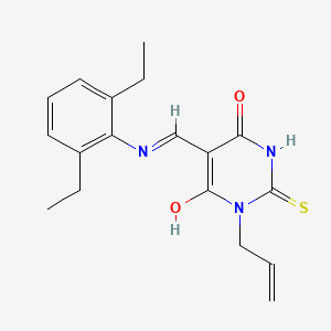 1-allyl-5-{[(2,6-diethylphenyl)amino]methylene}-2-thioxodihydro-4,6(1H,5H)-pyrimidinedione