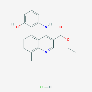 ethyl 4-[(3-hydroxyphenyl)amino]-8-methyl-3-quinolinecarboxylate hydrochloride