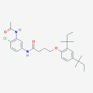 molecular formula C28H39ClN2O3 B5099374 N-[3-(acetylamino)-4-chlorophenyl]-4-[2,4-bis(1,1-dimethylpropyl)phenoxy]butanamide 