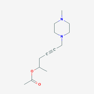 1-methyl-5-(4-methyl-1-piperazinyl)-3-pentyn-1-yl acetate