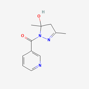 3,5-dimethyl-1-(3-pyridinylcarbonyl)-4,5-dihydro-1H-pyrazol-5-ol