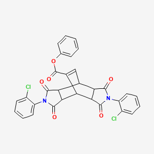 phenyl 4,10-bis(2-chlorophenyl)-3,5,9,11-tetraoxo-4,10-diazatetracyclo[5.5.2.0~2,6~.0~8,12~]tetradec-13-ene-13-carboxylate