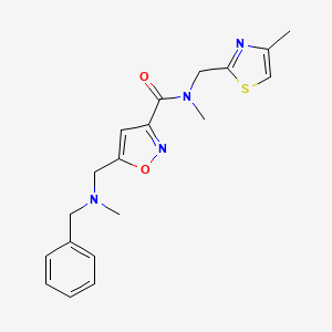 5-{[benzyl(methyl)amino]methyl}-N-methyl-N-[(4-methyl-1,3-thiazol-2-yl)methyl]-3-isoxazolecarboxamide