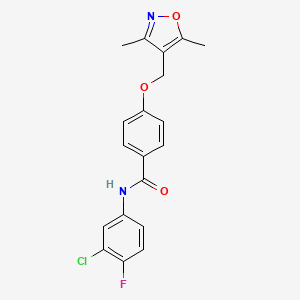 N-(3-chloro-4-fluorophenyl)-4-[(3,5-dimethyl-4-isoxazolyl)methoxy]benzamide