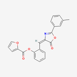 [2-[(E)-[2-(3-methylphenyl)-5-oxo-1,3-oxazol-4-ylidene]methyl]phenyl] furan-2-carboxylate