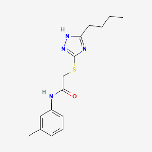 2-[(5-butyl-4H-1,2,4-triazol-3-yl)thio]-N-(3-methylphenyl)acetamide